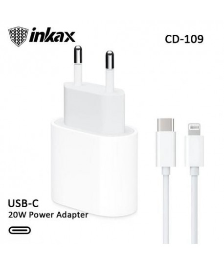 Chargeur Lightning 3A USB-C INKAX CD-109 - Elbootic
